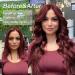 PORSMEER Burgundy Invisible Hair Extensions with Transparent Wire Adjustable Size 4 Secure Clips 20 inch Long Wavy Secret One Piece Hair Pieces for Women dark red Wine red - Buy Online on GoSupps.com