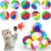 20 Pcs Cat Ball Toy Kitty Yarn Puffs Assorted Color Cat Chase Balls Small Cat Ball Toy Plush Kitty Toys Soft Balls Cat Pom Pom Balls Fuzzy Kitty Balls for Pet Cat Kitten Kitty, 1.6 Inch in Diameter