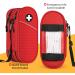 SITHON Double-Layer Epipen Carrying Case - Travel Medication Organizer Bag for EpiPens, Asthma Inhaler, Anti-Histamine - Red - Buy Online on GoSupps.com