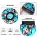 4Pcs Large Satin Bonnet Set for Curly Hair | Wide Elastic Band Sleep Cap for Women | Hair Care Accessories (Black, Red, Leopard, Blue Flower) - Buy Online on GoSupps.com