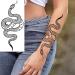 Realistic Snake Temporary Tattoos - Set of 10 | 3D Tribal Cobra Mamba Viper Design | Adult & Kids Fake Sticker Tattoos - Buy Online on GoSupps.com