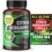 Premium Citrus Bergamot 15500 mg Organic Cholesterol Supplement with Niacin Black Chokeberry Olive Leaf Black Pepper - Heart & Cardiovascular Health Support 90-Day Support (90 Count (Pack 1))