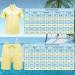 AstoSeu Men's Short Sleeve Shirt and Shorts Set - Light Yellow, X-Large - Buy Online on GoSupps.com