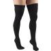 Truform Thigh High Compression Stockings 30-40 mmHg for Men & Women - Dot-Top Closed Toe - Black Medium (2 Pairs) - International Shipping Available - Buy Online on GoSupps.com