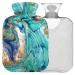 NAANLE hot water bottle with cover stone marble marble transparent hot water bottle heat bottle for back pain relief handfoot warmer neck hot and cold therapy 1l
