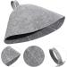 Tofficu 4-Piece Wool Sauna Hat Set | Felt Bathing Cap for Sauna & Shower | Russian Banya Head Protection (Gray) - Buy Online on GoSupps.com