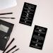Brow Lamination Aftercare Instruction Cards | 50 Pack | 2x3.5 Business Card Size | DIY Brow Lift and Tint Kit | Snatched Brows - Black with White Icons - Buy Online on GoSupps.com