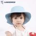 LANGZHEN Baby Girls Beach Sun Hat - Adjustable Wide Brim Toddler Kids Play Hat with Chin Strap in Light Blue XL - Buy Online on GoSupps.com