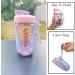 Qavi Protein Shaker Bottle 590ml Purple - Stainless Steel Mixing Ball - BPA Free Tritan Material - Durable, Leakproof, Odourless - Buy Online on GoSupps.com