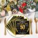 Vintage Black Gold 50th Birthday Napkins - 40 Pack Disposable Cocktail Napkins for Men s 50s Party Decorations - Buy Online on GoSupps.com