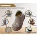 Dookeh Baby Shoes Non Slip Soft Sole Sneakers for Boys Girls 9-12 Months - Brown - Buy Online on GoSupps.com