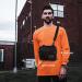Fitdom Black Small Tactical Messenger Bag for Men - Versatile EDC with Sling, Shoulder, Crossbody, and Waist Carry Options - Buy Online on GoSupps.com