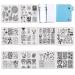 Nail Stamping Plate Gel Set - 23 pcs Kit with 10 Stamping Plates, 10 Colors Stamp Gel, Nail Stamper, Scraper, Storage Bag - Leaf, Flower, Animal, Butterfly, Holiday Lace Design - Square Nail Stamping Plates - Buy Online on GoSupps.com