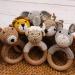 Woodlands Friends Baby Rattle Shaker Toy with Teething Ring - Gray Elephant - Buy Online on GoSupps.com