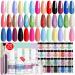 Saviland 29pcs Nail Dip Powder Kit, 20 Colors Dip Powder Nail Kit with 15ml Dip Powder Liquid Set Base & Top Coat Activator Brush Saver for Nail Beginners and Professionals, gift for ladies D-Fantastic night