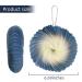 Soft Mesh Pouf Bath Sponge - Washable Reusable Shower Loofah - Gentle Exfoliating Scrubber - Grey Blue - Buy Online on GoSupps.com