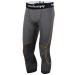 COOLOMG Youth Basketball Leggings Boys Men Base Layer Compression Pants 3/4 Baseball Football Capri Tights Gray XX-Small