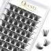 Eyelashes Individual Quewel Individual eyelash cluster lashes mega d curl 16mm eyelash segments wide foundation individual eyelashes for eyes make-up diy eyelash extensions (mega-d-16mm) 1 piece (1 Pack) mega-d-16mm