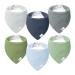 Lulu moon bib baby triangular scarf baby muslin scarf baby for boy and girl (6 pieces river)