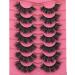 Fanxiton 8D Volume Fluffy Mink Lashes - Dramatic Curly Wispy False Eyelashes 7 Pairs Pack - Buy Online on GoSupps.com