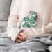 Tropical Leaf Hot Water Bottle with Plush Cover - Hand Warmer for Adults & Children | 26.5x15.3cm - International Shipping Available - Buy Online on GoSupps.com