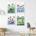 Lalelu-Prints 4 Set Pictures for Nursery | Sweet Vehicle Art for Boys | Perfect Baby Room Decor (DIN A4 Unframed) - Tractor Excavator Fire Brigade Police - Buy Online on GoSupps.com