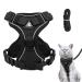 Adjustable cat dishes breakout cat dishes with a line set software for cat breasts for cats kitten dogs puppies (black -s) s black
