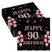 Black rose gold napkin 90th birthday vintage 90th birthday paper napkins 40stk cocktail napkins 90th birthday disposable napkin for women birthday party decoration black pink 90s 40p