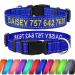 Tagme personalized dog collar for medium dog with embroidered reflective nylon dog collar with pet name & telephone number royal blue M m (1 Pack) royal blue