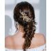 SWEETV Gold Wedding Hair Comb Clip - Bridal Hair Accessories for Brides Women - Buy Online on GoSupps.com