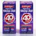 Nighttime Sleep-Aid Liquid 50mg Diphenhydramine HCl Twin Value Pack (80 Doses) Grape Flavor Fall Asleep Fast & Stay Asleep Longer