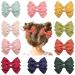 Meegoo 20 PCS Hair Bows for Girls 3.5" Butterfly Hair Barrettes for Baby Girls Kids 10 Colors Cute Hair Clips in Pairs Style 1