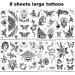 Large Black Tattoos for Women - Butterfly, Snake, Bee, Swallow, Scorpion - 8 Sheets - Realistic Adult Classic Design - Perfect for Night Party and Theme Decoration - Tattoo Art Gift - Buy Online on GoSupps.com