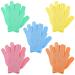 Sibba Exfoliating Gloves  5 Pairs Natural Loofah Shower Scrub Gloves for Body Face  Dead Skin Remover Double Sided Bath Gloves for Women Men