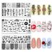 Valentine Nail Stamping Kit - 7pc Flower Butterfly Lace Geometric Stamp Plate Set for DIY Manicure - LoveOurHome - Buy Online on GoSupps.com