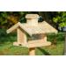 Dobar 21277E Large Bird Feeder Solid Wood Bird House with Shingle Roof Premium Bird Feeding Station for Container Montage 38x38x30 cm - Buy Online on GoSupps.com