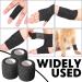 96 Pack 2 x 5 Yard Self Adhesive Bandage Wrap - Black Cohesive Elastic Athletic Tape for Wrist, Ankle - Breathable & Stretchy Sports Wound Tape - Buy Online on GoSupps.com