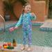 weVSwe Baby Toddler Boy Swimsuit UPF 50+ Sun Protection Rash Guard Swimwear, Green Fish Scales, 18-24 Months - Buy Online on GoSupps.com
