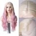 Pink Ombre Lace Front Wig 22 Body Wave Natural Hairline HD Transparent Lace - Heat Resistant Kanekalon Futura Fiber - 22 Long - Buy Online on GoSupps.com