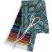 ABAKUHAUS etnico Roll Up Pencil Case Aqua Color Palette Hippie Durable & Portable Pencil Organizer 48 Holes Multicolor - Buy Online on GoSupps.com