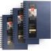 Arteza Watercolor Sketchbook 5.5x8.5-inch 3-Pack Blue Hardcover Journal, 96 Sheets, 140lb/300gsm, Spiral Bound Watercolor Paper Pad for Gouache, Acrylics, Pencils - 5.5x8.5 inch - Buy Online on GoSupps.com