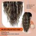 PORSMEER 18 Inch Claw Ponytail Extension Multi Layered Clip on Ponytail Extension for Women Long Curly Wavy Hair Extensions Natural Fluffy Synthetic Clip in Hairpiece for Daily (Brown with platinum) Ash brown with platinum - Buy Online on GoSupps.com