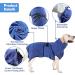 Happy Hachi Microfiber Dog Bathrobe Towel - Super Absorbent Fast Drying Washable Beach Towel for Small Medium & Large Dogs & Cats - XL Blue - Buy Online on GoSupps.com