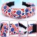 CiyvoLyeen 4PCS American Flag Knotted Headband for Women - Patriotic Party Decor for 4th of July & Independence Day - Buy Online on GoSupps.com