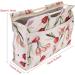 Woven Fabric Storage Bag with Handle for Knitting Needles & Sewing Tools - Red Flower Design - Buy Online on GoSupps.com