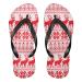 Mnsruu Flip Flops for New Year Christmas deer animal red flop flops sandals slippers hotel spa bedroom travel L for men and women medium multicolored