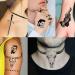 Rejaski 5 Sheets Large Post Malone Temporary Tattoos - Halloween Fake Face & Barbed Wire Rapper Tattoo Sticker Set for Men Women Adults - Buy Online on GoSupps.com