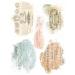 Script Pieces Overlay Rice Paper  8 x 10.5 inch - 6 x Different Printed Mulberry Paper Images 30gsm Visible Fibres for Decoupage Crafts Mixed Media Collage Art - Buy Online on GoSupps.com