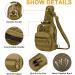 Huntvp Tactical Breast Pocket Military Shoulder Bag - Molle Crossbody Sling Backpack for Men - Adjustable Outdoor Gear for Hiking & Travel - Brown - Buy Online on GoSupps.com