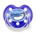 Pacifier in Bavarian design Bavariashop Dizzl "Weißwurscht Zuzltrainingsmaschin" Bua color blue